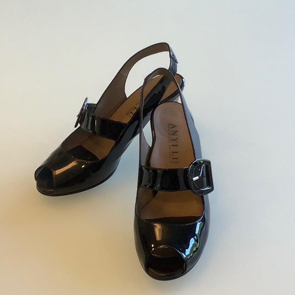 Anyi  Lu Black Patebt Pumps